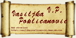 Vasiljka Popličanović vizit kartica